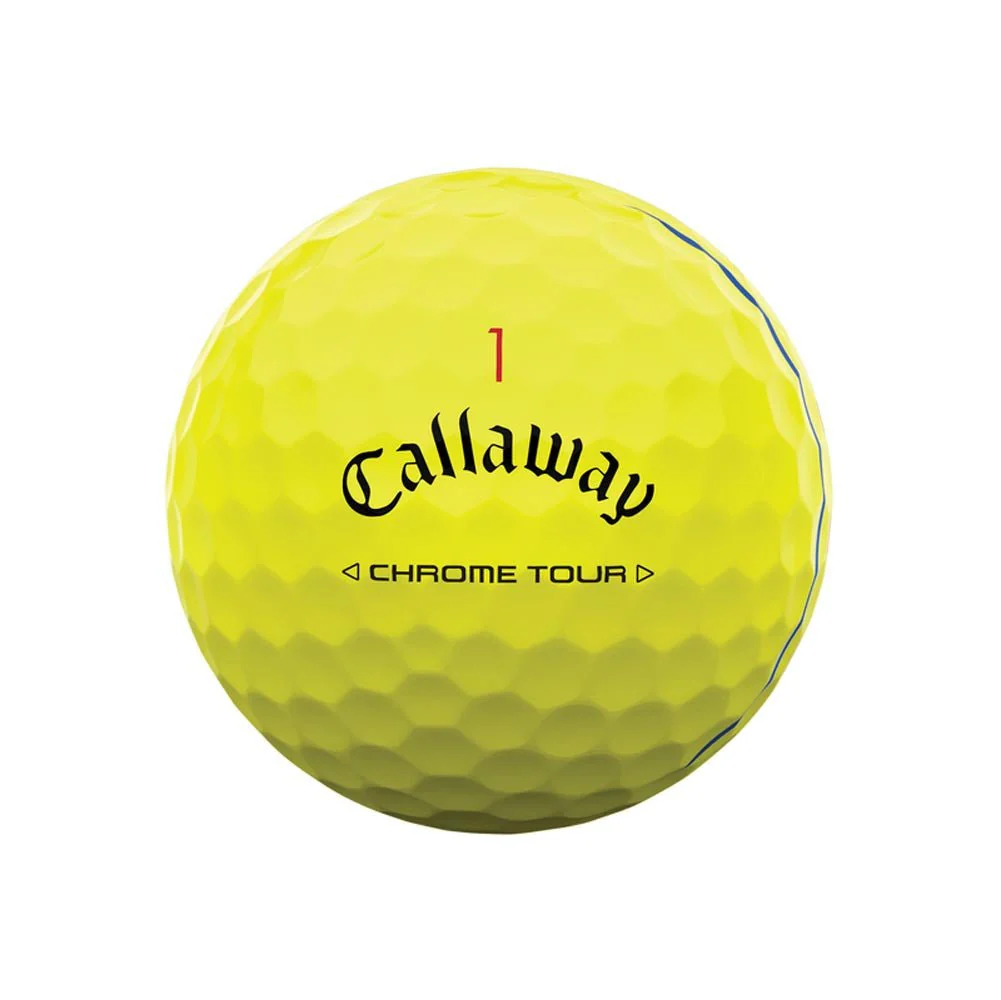 Callaway Chrome Tour Triple Track Golf Balls - Yellow - 2024 - Image 3