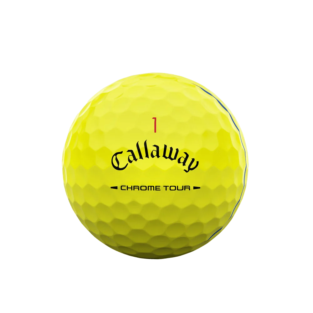 Callaway Chrome Tour Triple Track Golf Balls - Yellow - Image 3