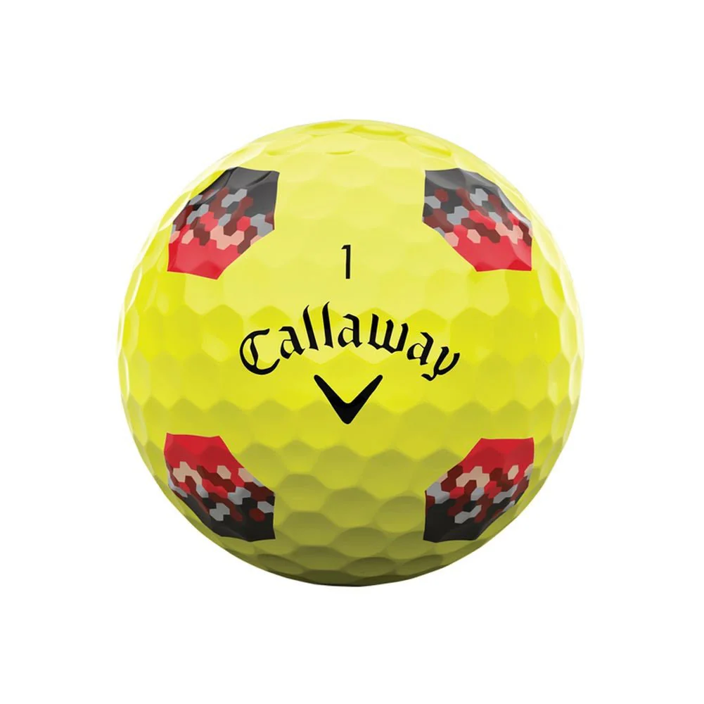 Callaway Chrome Tour TruTrack Golf Balls - Yellow - 2024 - Image 3