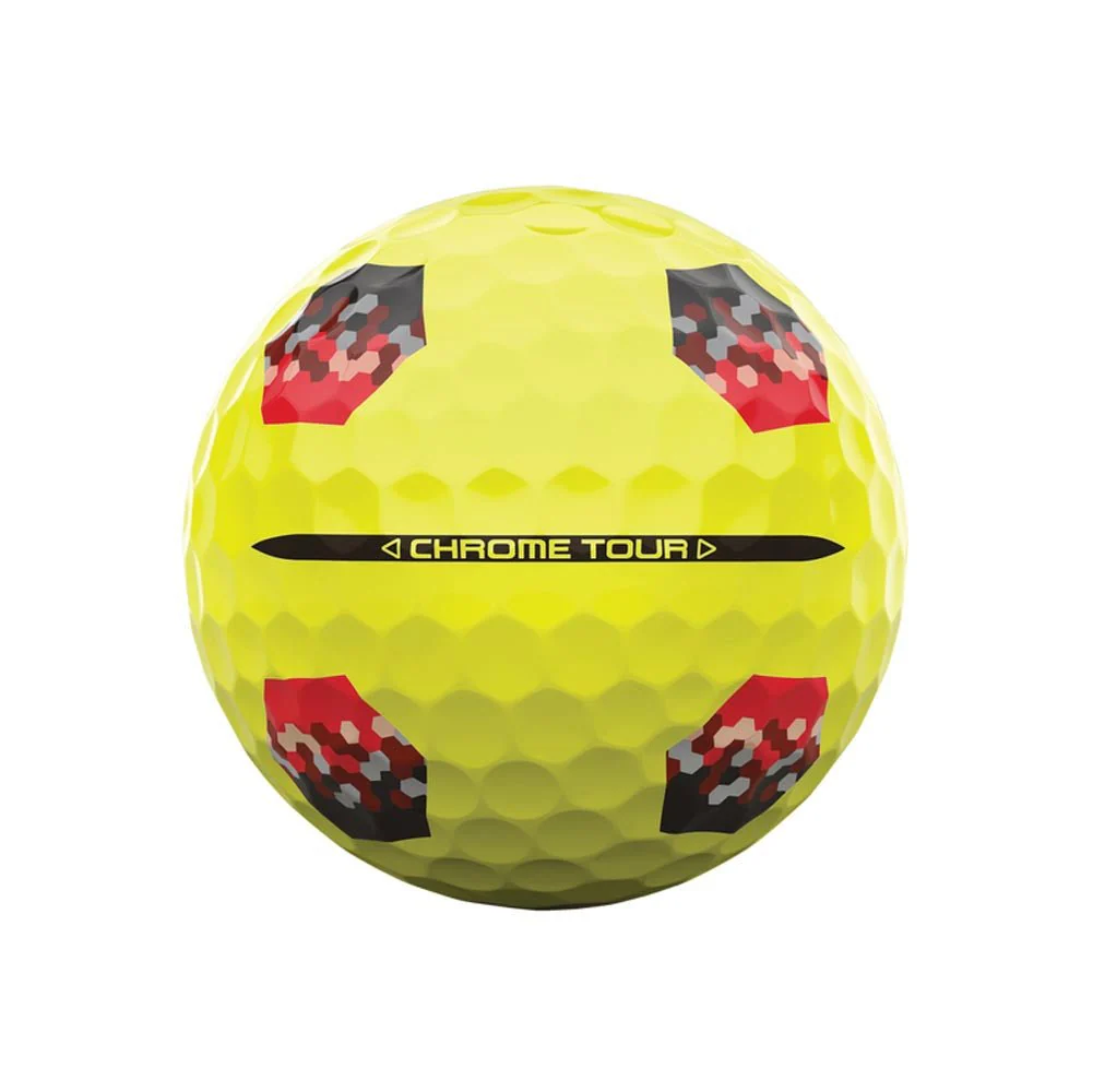 Callaway Chrome Tour TruTrack Golf Balls - Yellow - 2024 - Image 4