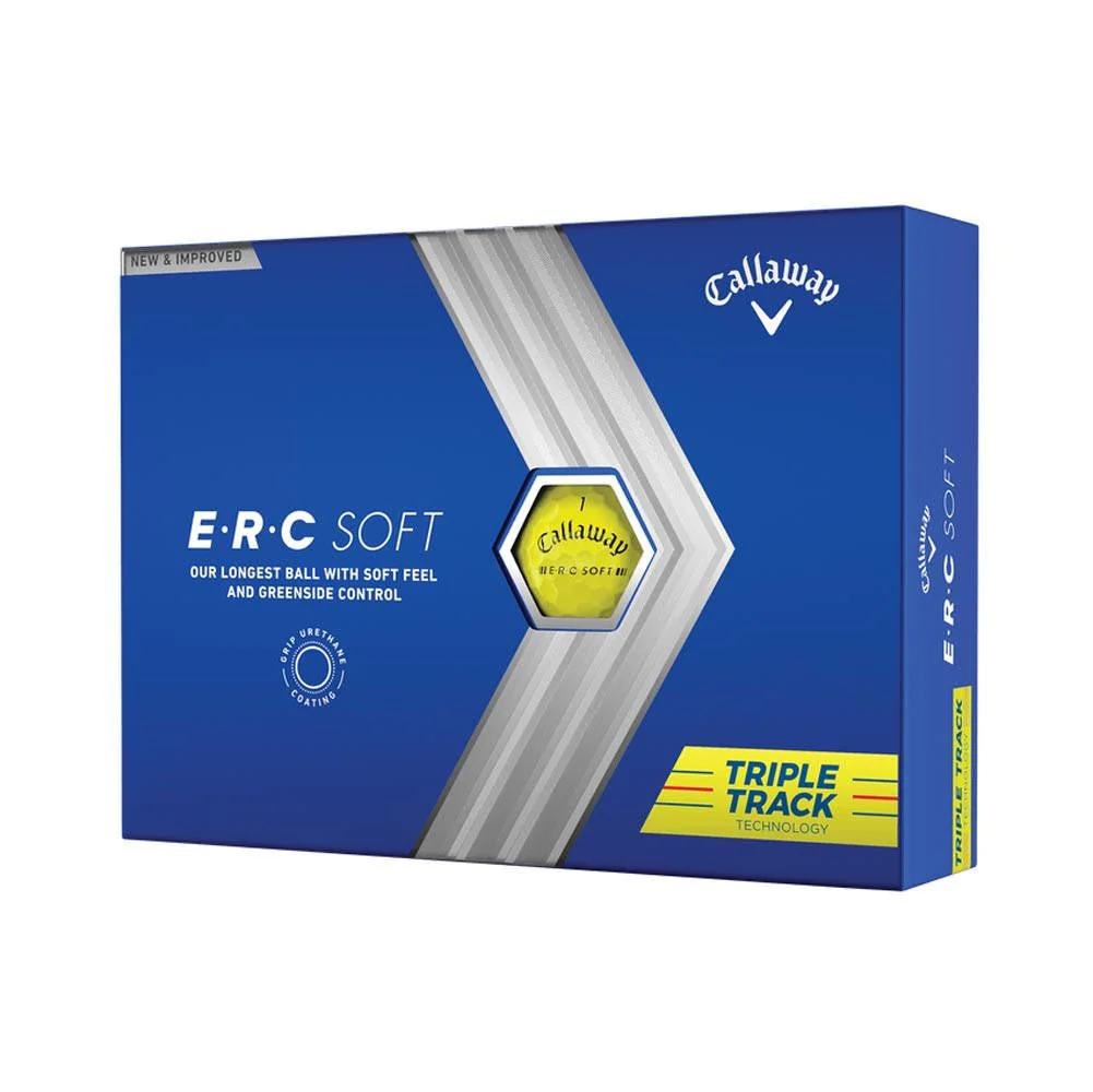 Callaway ERC Soft Triple Track Golf Balls - Yellow - 2023 - Prior Generation