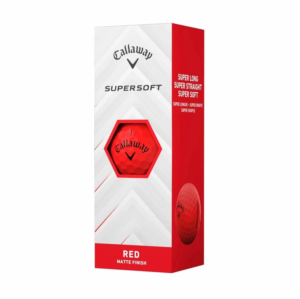 Callaway Supersoft Golf Balls - Matte Red - Image 4