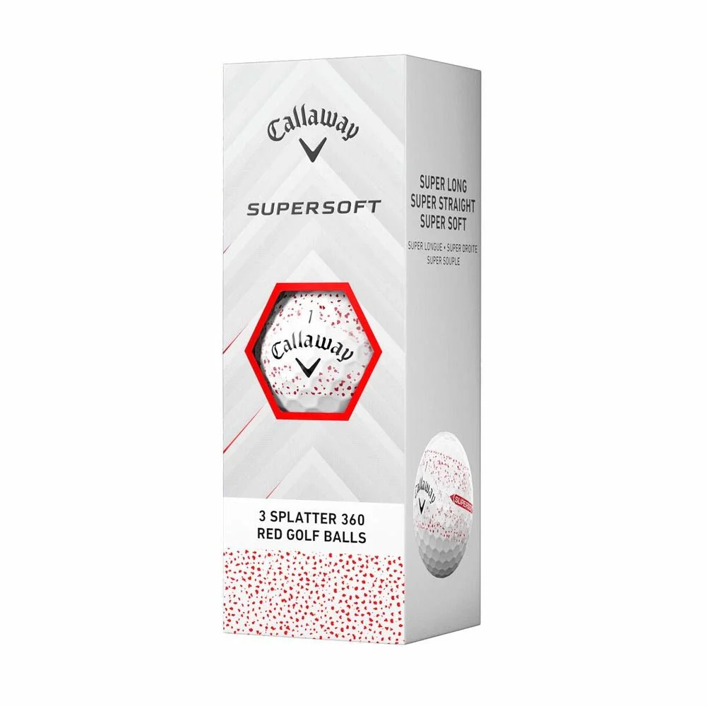 Callaway Supersoft Splatter 360 Golf Balls - Red - Image 4