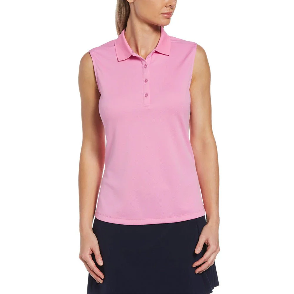 Callaway Women's Solid Knit Sleeveless Golf Polo - Image 6