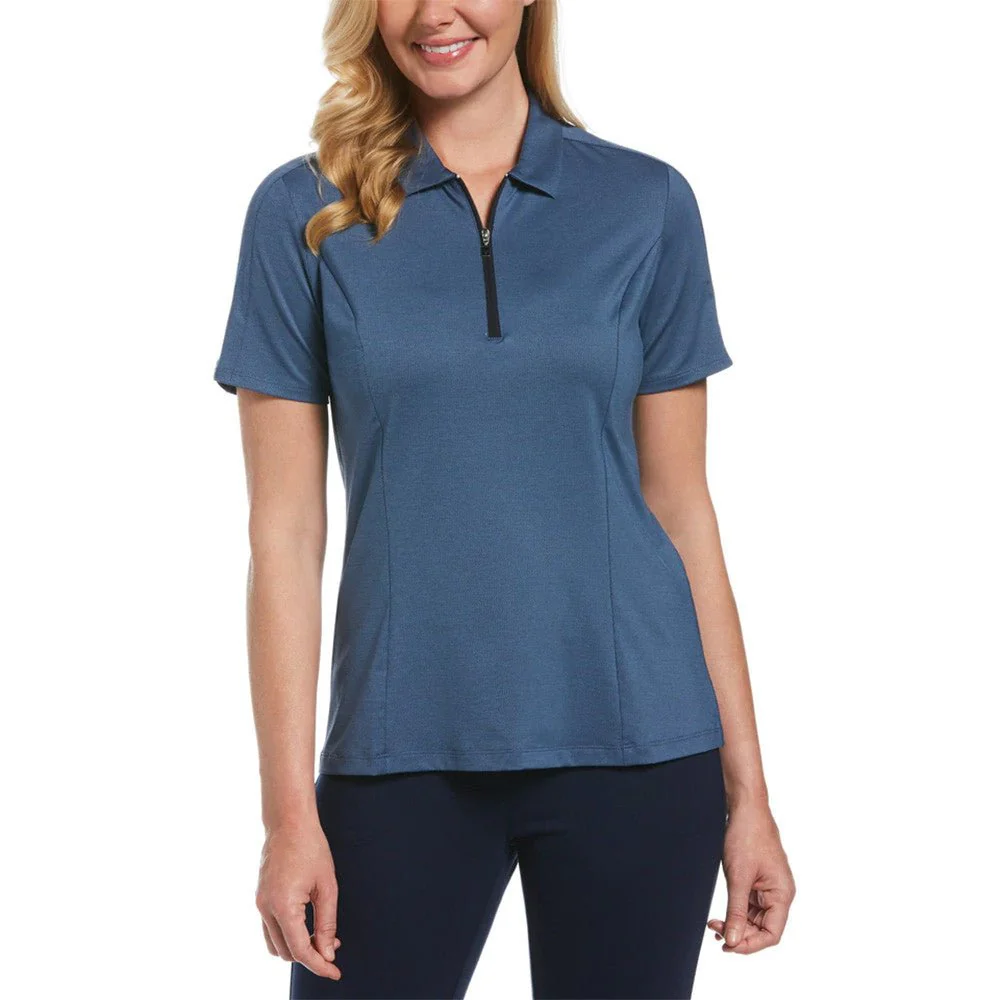 Callaway Women's Tonal Heather 1/4 Zip Golf Polo