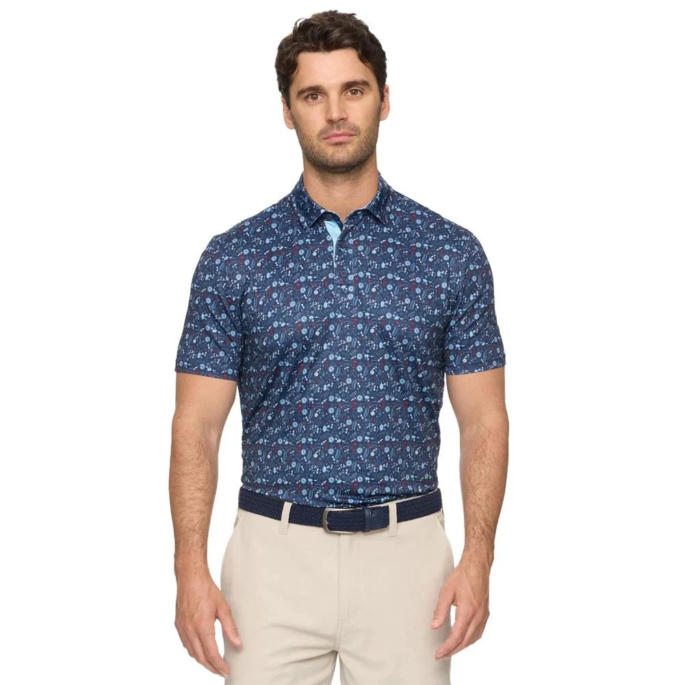 Flag & Anthem Chester Americana Summer BBQ Print Golf Polo