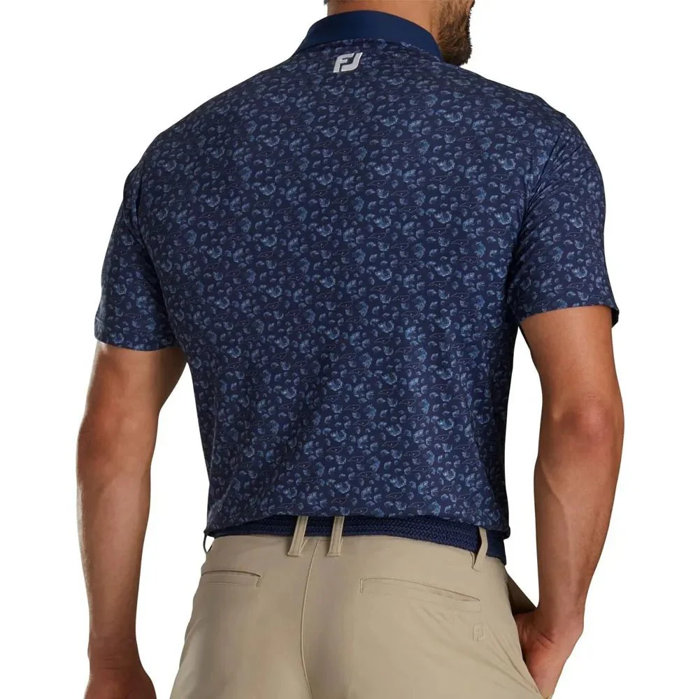 FootJoy 2024 U.S. Open Pinecone Print Lisle Golf Polo - Image 2