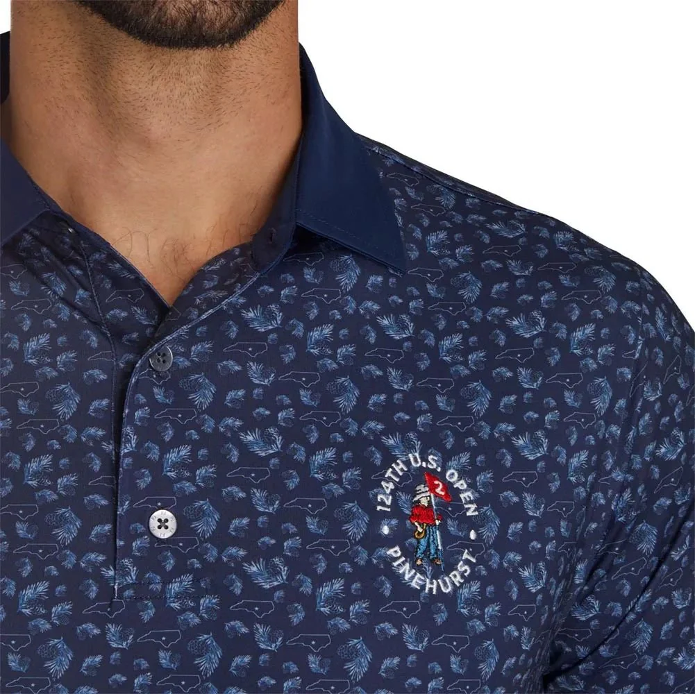 FootJoy 2024 U.S. Open Pinecone Print Lisle Golf Polo - Image 3