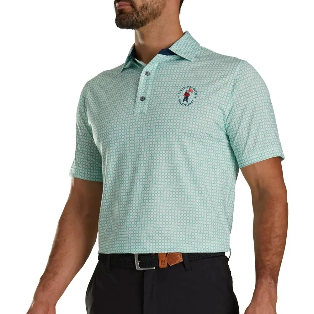FootJoy 2024 U.S. Open Stripe Lisle Rope Gingham Polo