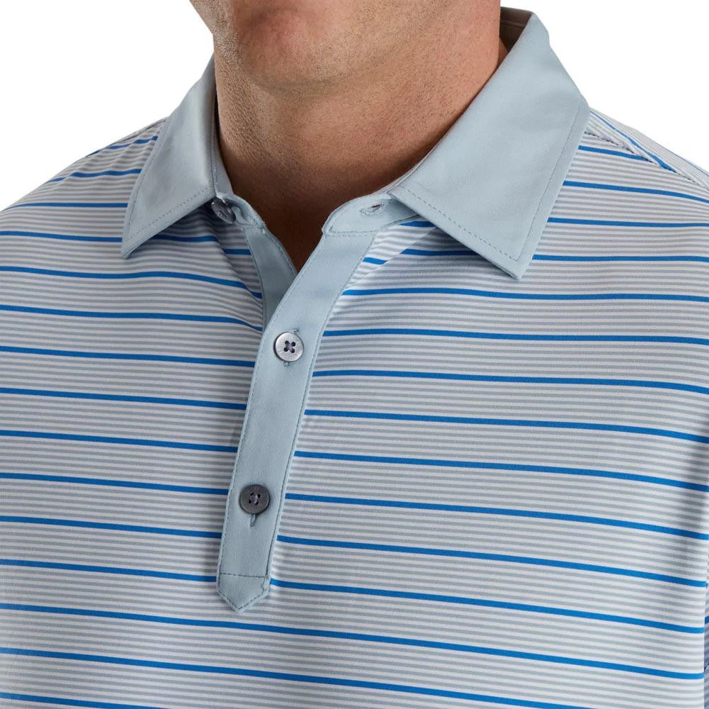 FootJoy Accented Stripe Lisle Self Collar Golf Polo - Image 4
