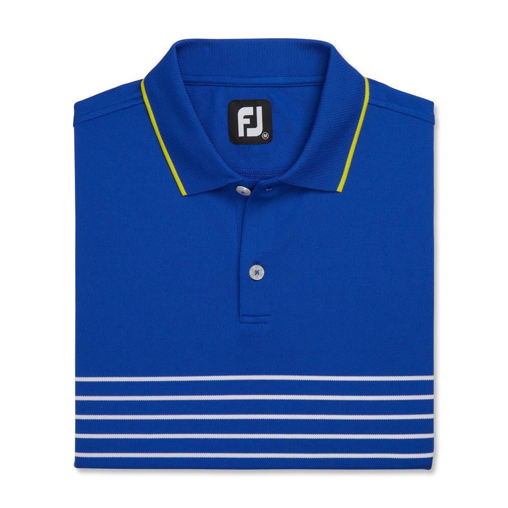 FootJoy Breton Stripe Stretch Pique Knit Collar Polo - Image 6