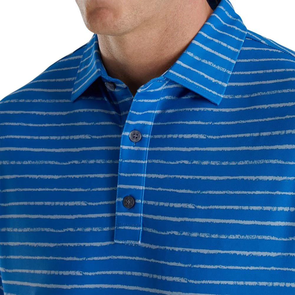 FootJoy Chalk Line Print Stretch Pique Self Collar Polo - Image 3
