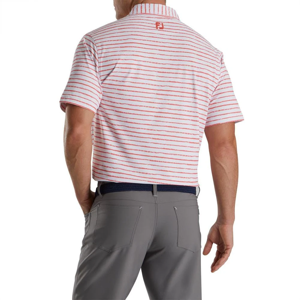 FootJoy Chalk Line Print Stretch Pique Self Collar Polo - Image 7