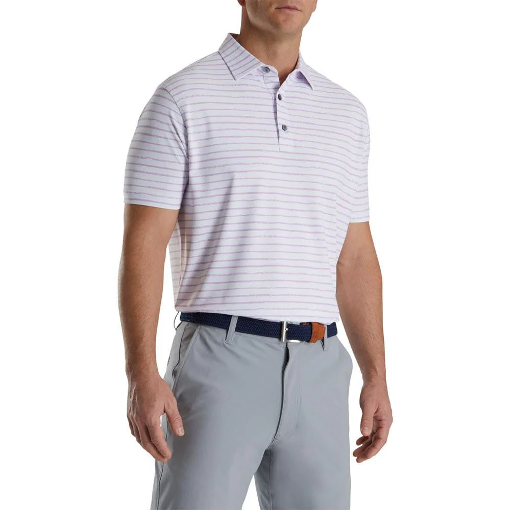 FootJoy Chalk Line Print Stretch Pique Self Collar Polo - Image 9