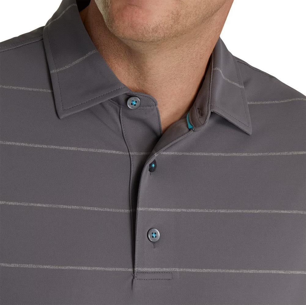 FootJoy Chalkstripe Stretch Pique Self Collar Polo - Image 3