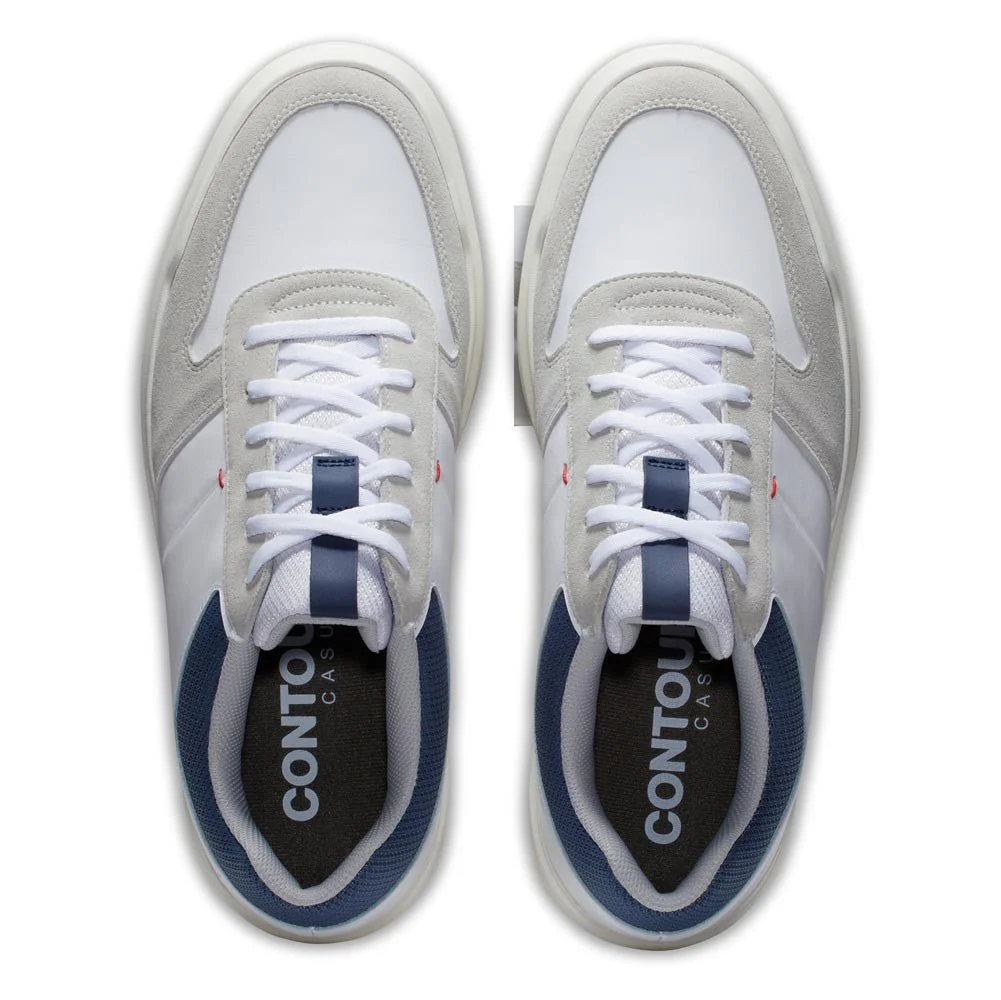 FootJoy Men's Contour Casual Golf Shoes ( Color: White Grey) - Image 2