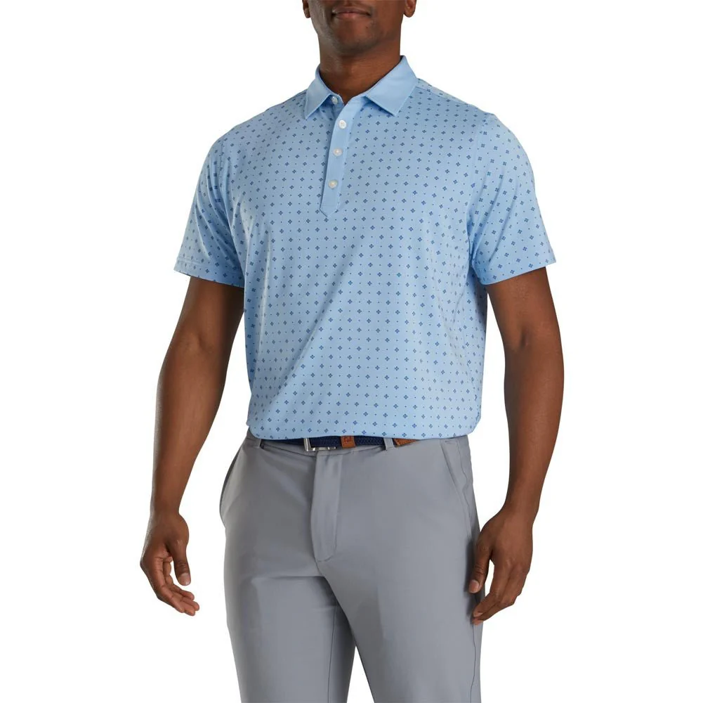 FootJoy Deco Print Self Collar Golf Polo - Athletic Fit - Image 13