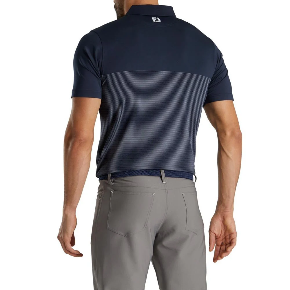 FootJoy Engineered Pin Stripe Lisle Golf Polo - Previous Season Style - Image 10