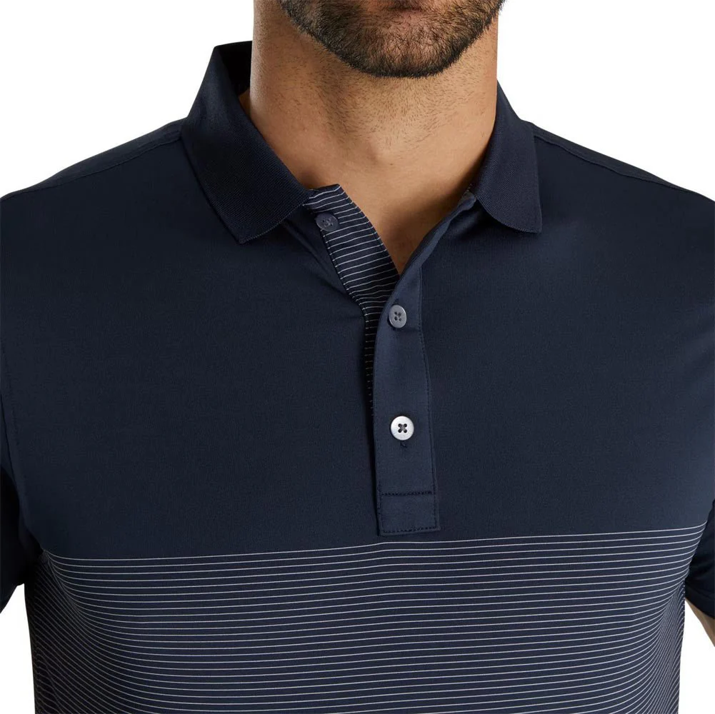 FootJoy Engineered Pin Stripe Lisle Golf Polo - Previous Season Style - Image 11