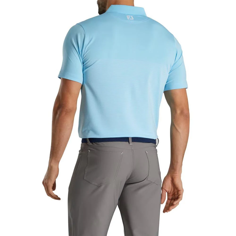 FootJoy Engineered Pin Stripe Lisle Golf Polo - Previous Season Style - Image 2