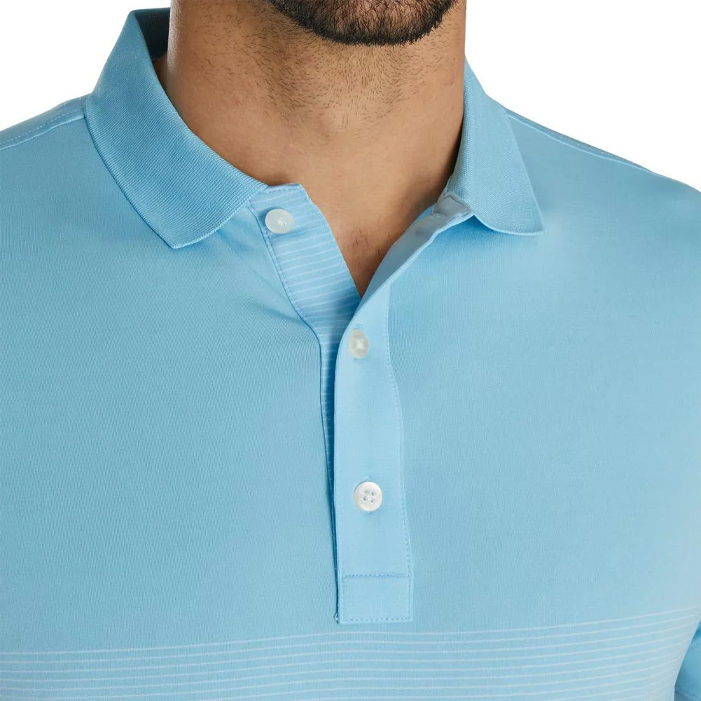 FootJoy Engineered Pin Stripe Lisle Golf Polo - Previous Season Style - Image 3