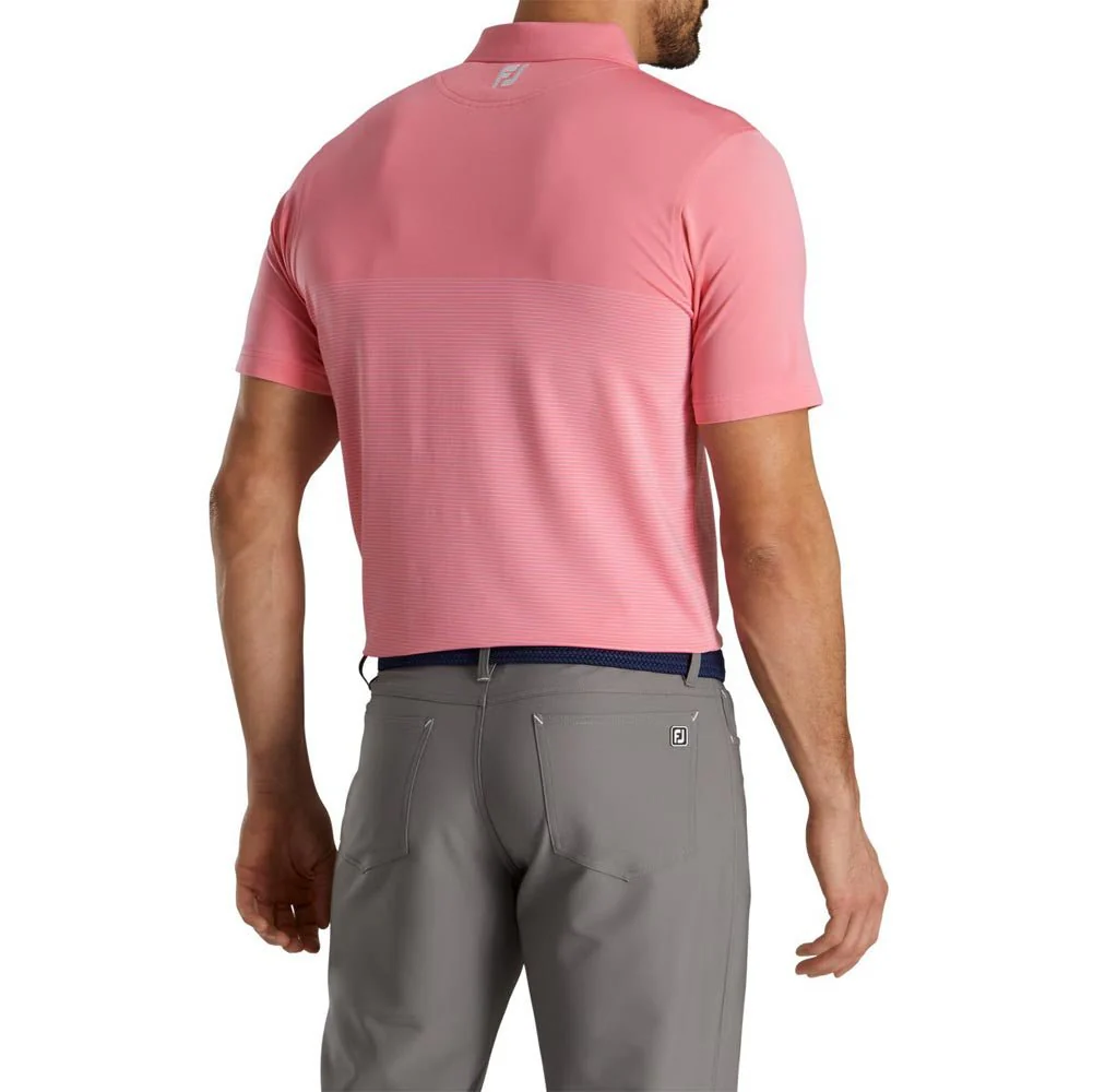 FootJoy Engineered Pin Stripe Lisle Golf Polo - Previous Season Style - Image 6