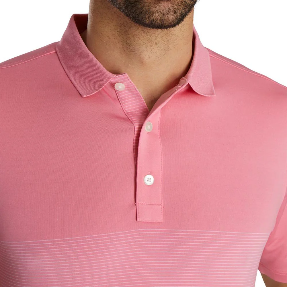 FootJoy Engineered Pin Stripe Lisle Golf Polo - Previous Season Style - Image 7