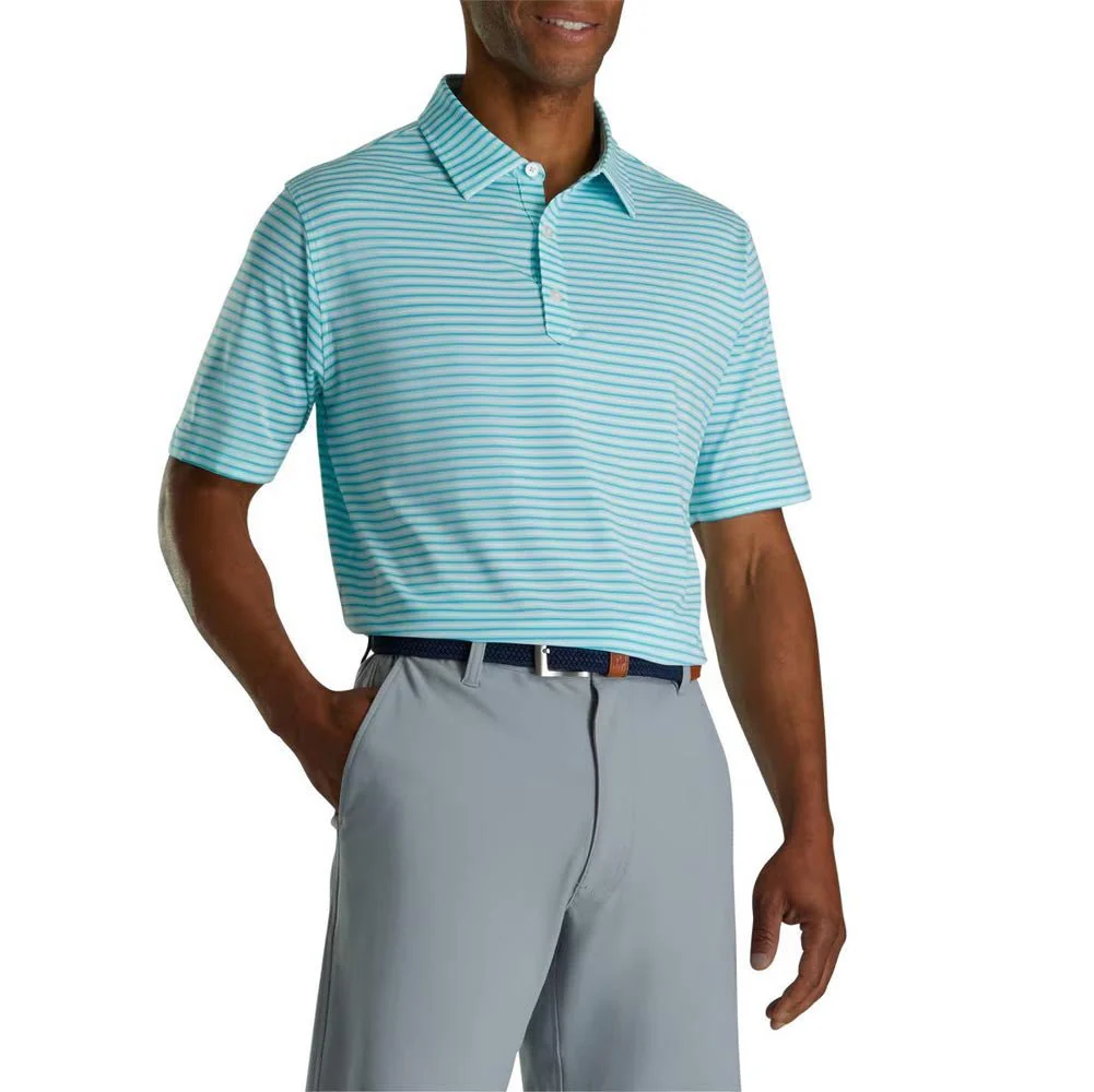 FootJoy Even Stripe Lisle Self Collar Polo