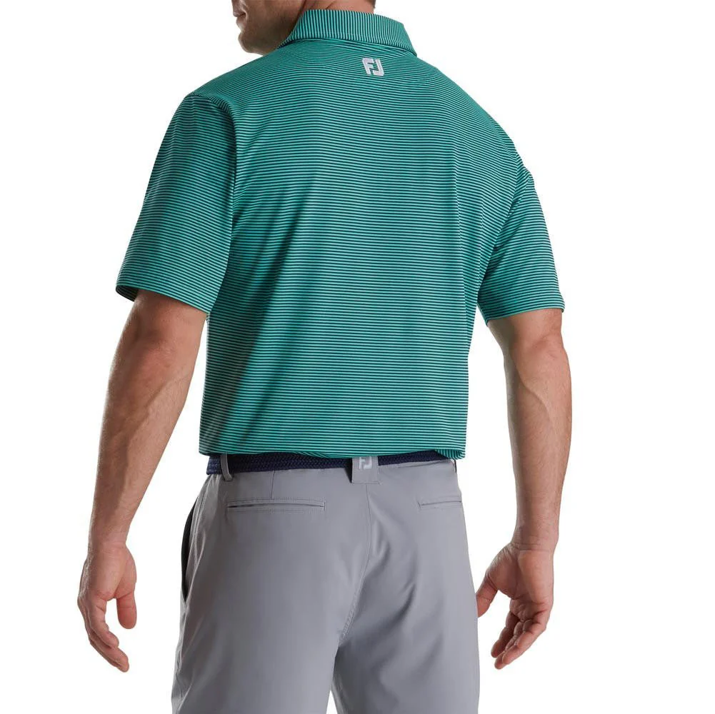 FootJoy Feeder Stripe Mix Stretch Pique Self Collar Polo - Image 4