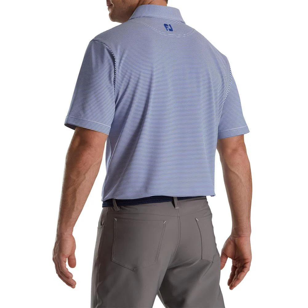 FootJoy Feeder Stripe Mix Stretch Pique Self Collar Polo - Image 6
