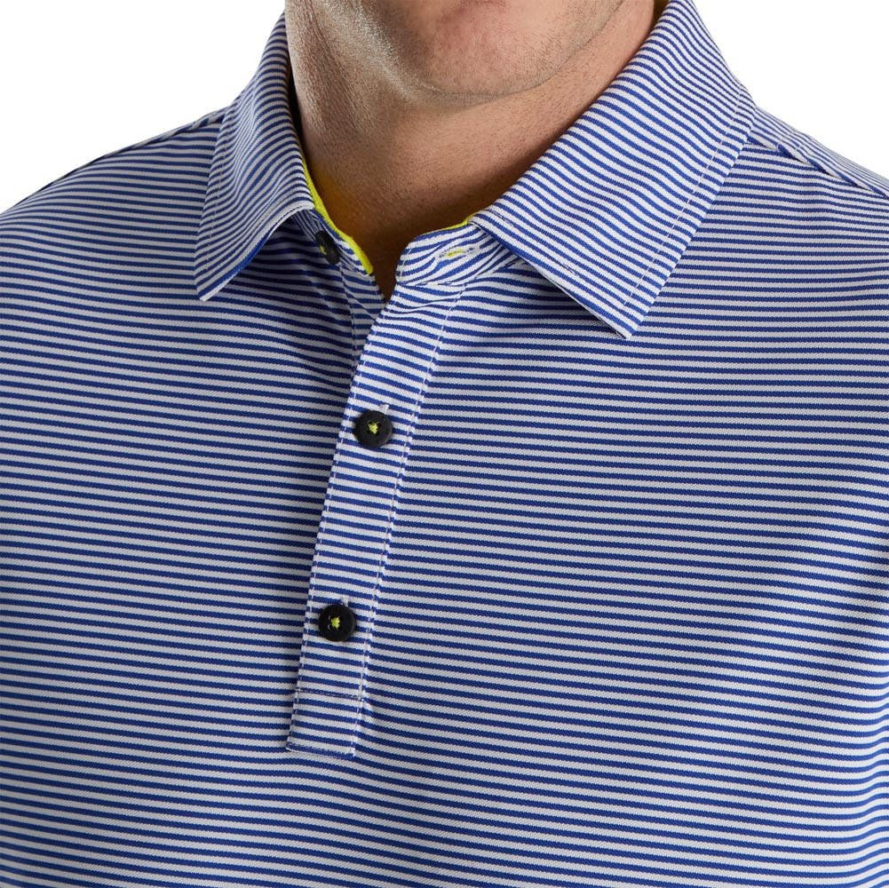 FootJoy Feeder Stripe Mix Stretch Pique Self Collar Polo - Image 7