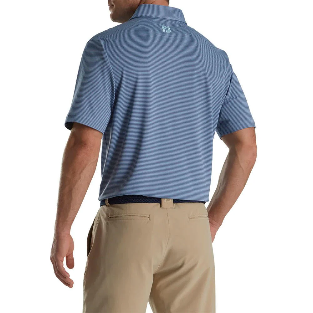 FootJoy Feeder Stripe Mix Stretch Pique Self Collar Polo - FJ Logo - Image 3