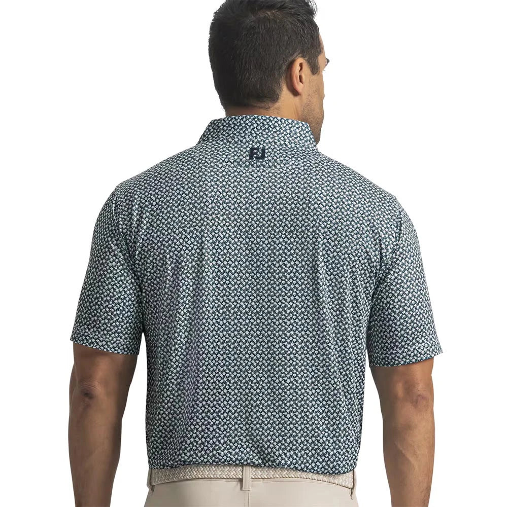 FootJoy Floral Mark Lisle Golf Polo - Image 2