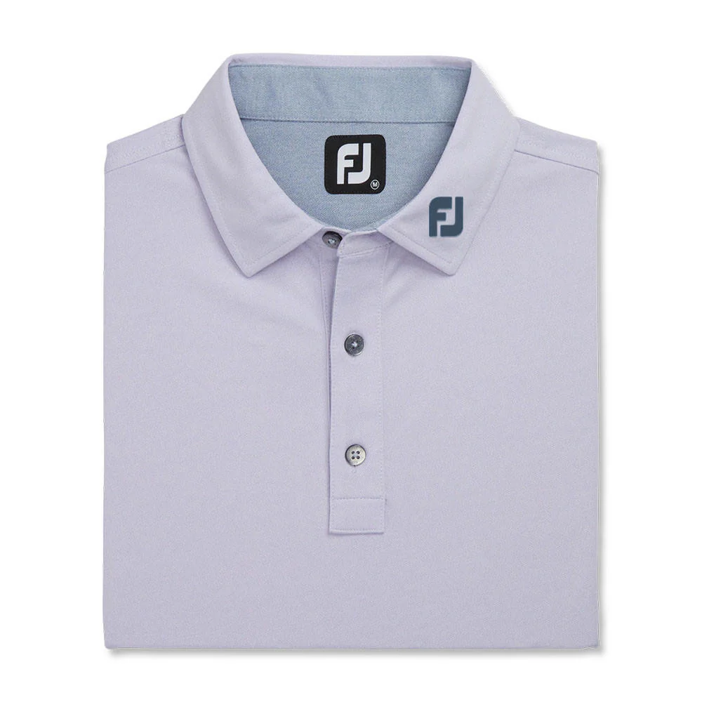 FootJoy Heather Stretch Pique Solid Self Collar Polo - FJ Logo - Image 2