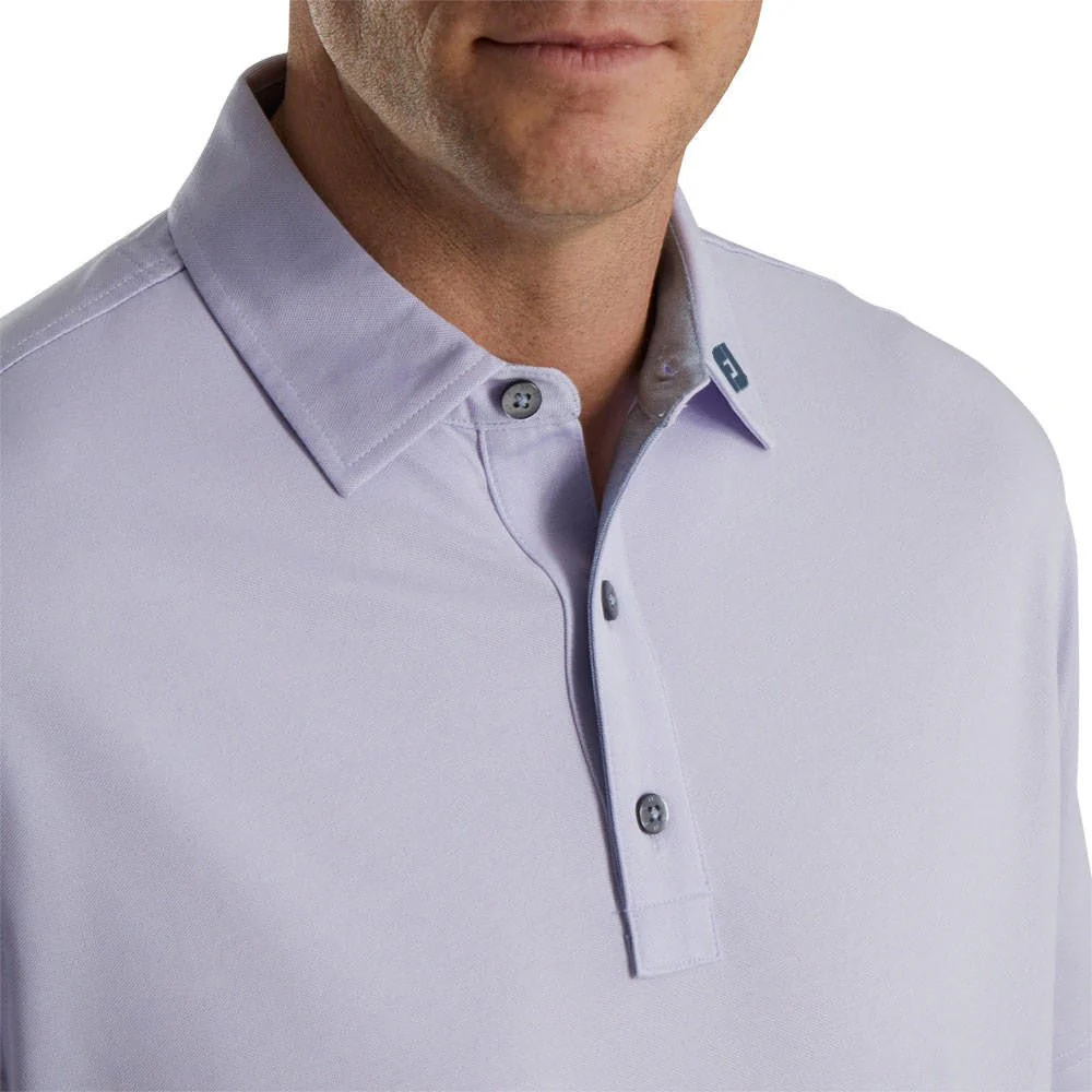 FootJoy Heather Stretch Pique Solid Self Collar Polo - FJ Logo - Image 4