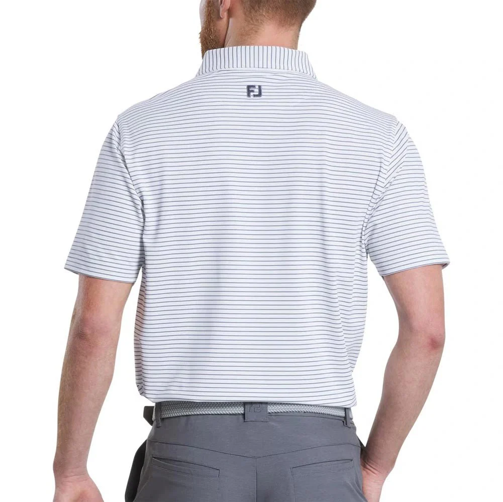FootJoy Hickory Stripe Stretch Pique Golf Polo - Image 2