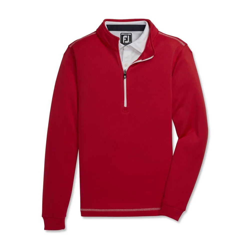 FootJoy Junior 1/2 Zip Midlayer with Contrast Stitch - Image 5