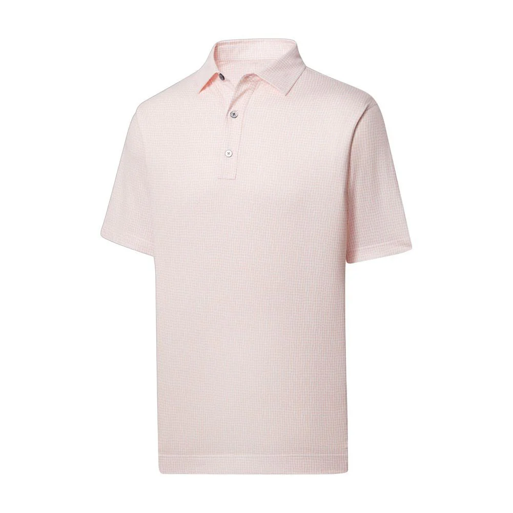 FootJoy Lisle Bead Chain Print Self Collar Polo - Image 2