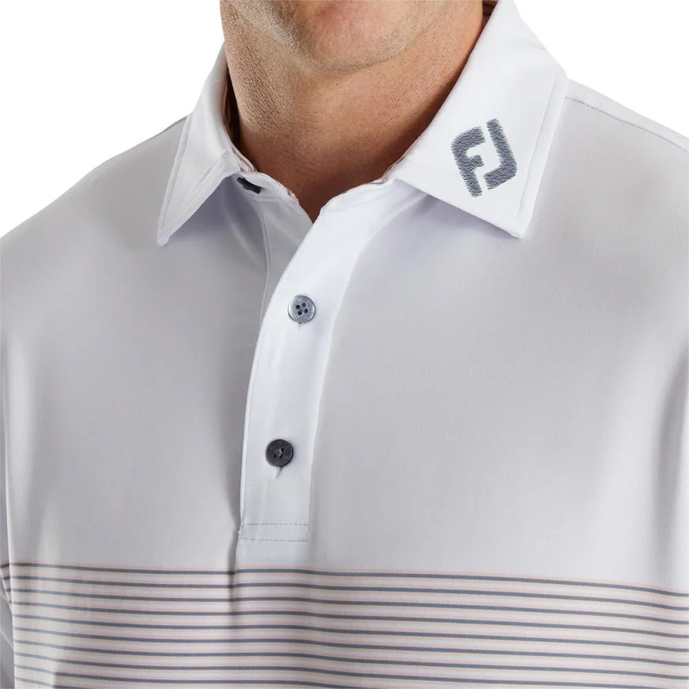 FootJoy Lisle Color Block Self Collar Polo - FJ Logo - Image 3