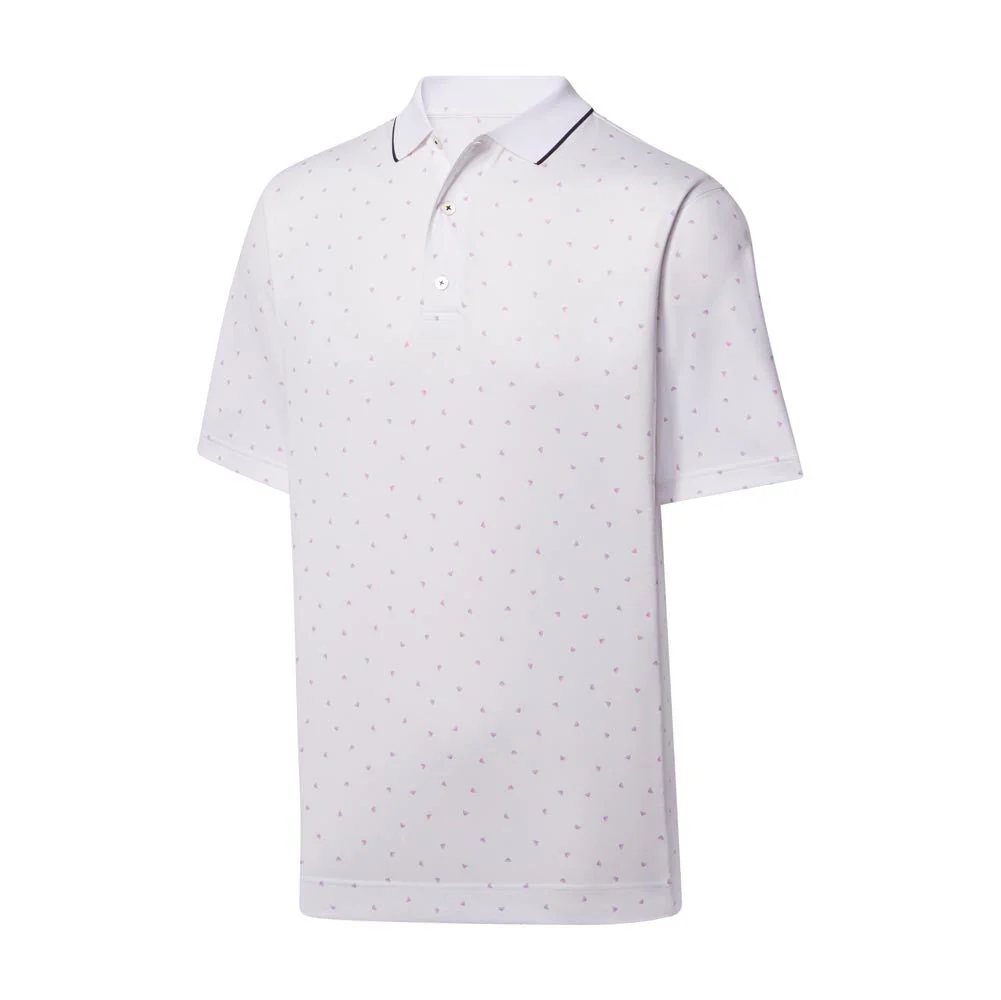 FootJoy Lisle Push Play Print Knit Collar Golf Polo