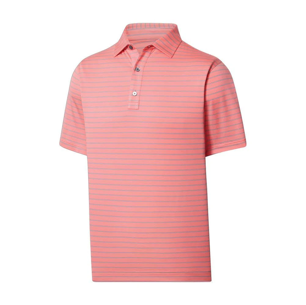FootJoy Lisle Triple Pinstripe Self Collar Polo - Image 2