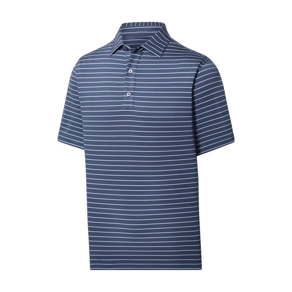 FootJoy Lisle Triple Pinstripe Self Collar Polo - Image 6