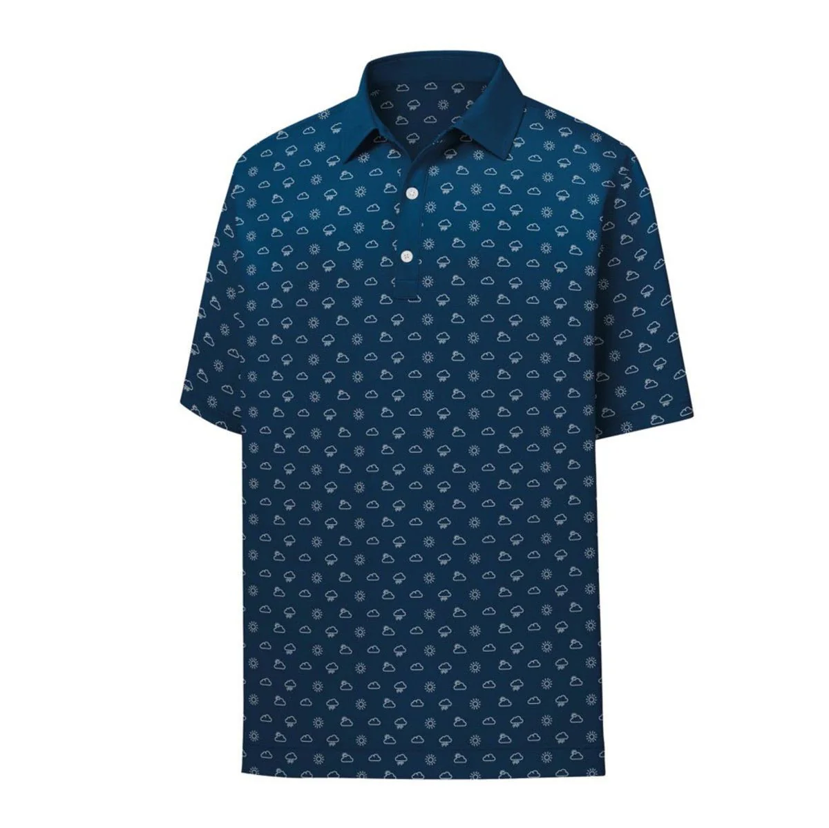 FootJoy Lisle Weather Print Self Collar Polo - Image 3