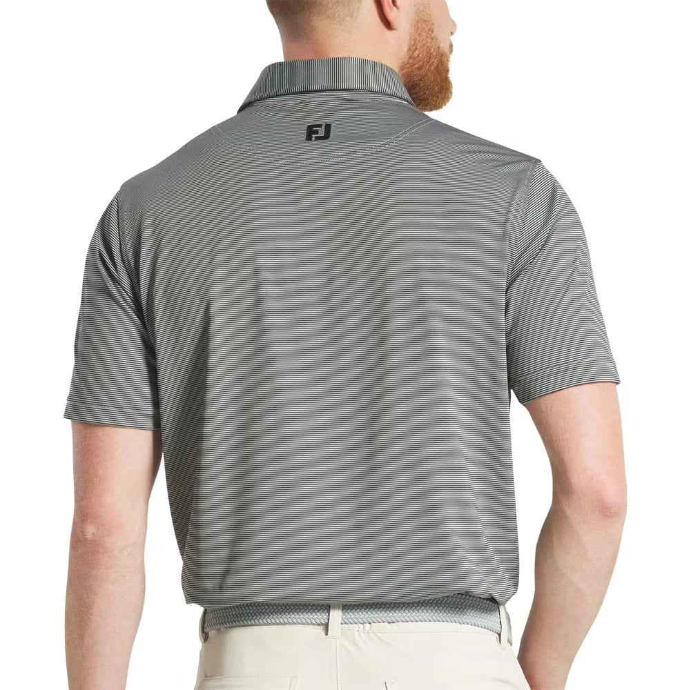 FootJoy MicroFeeder Stripe Lisle Golf Polo - Image 2