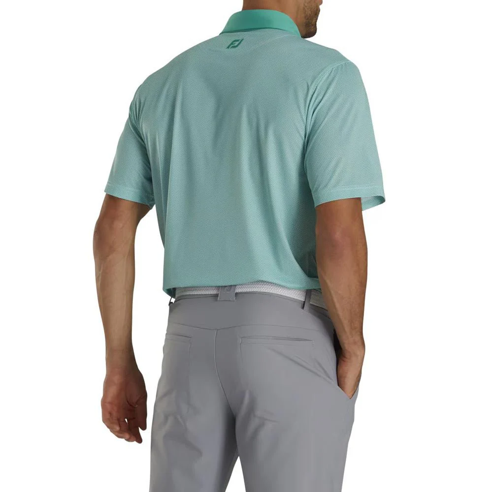 FootJoy Mini Check Lisle Golf Polo - Previous Season Style - Image 2
