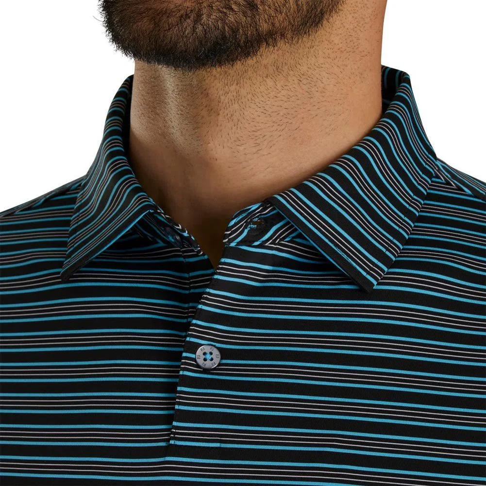 FootJoy Modern Classic Stripe Lisle Self Collar Golf Polo - Image 3