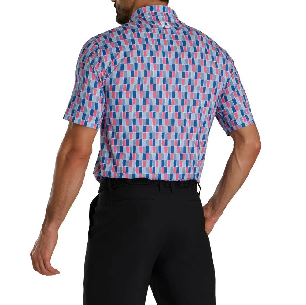 FootJoy Painted Tile Lisle Self Collar Golf Polo - Image 2