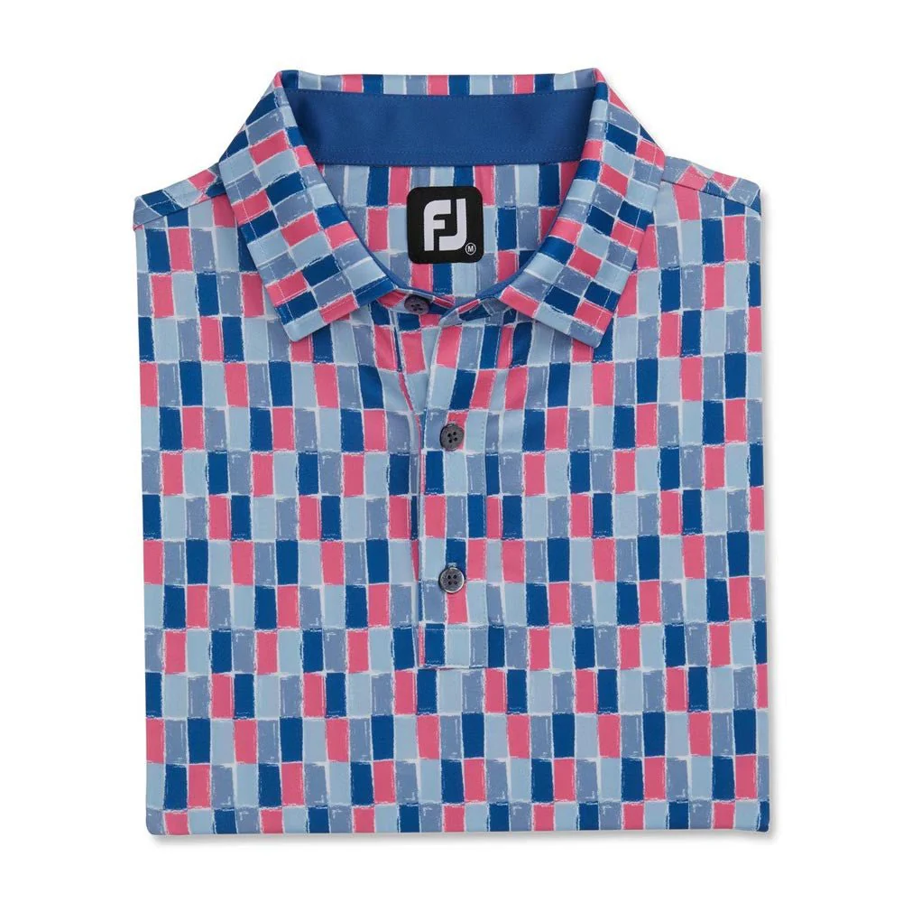FootJoy Painted Tile Lisle Self Collar Golf Polo - Image 4