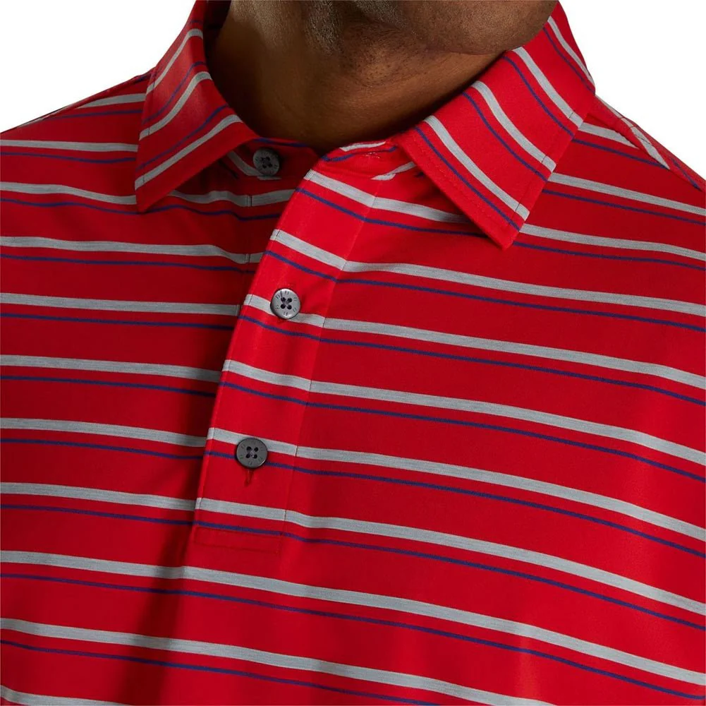 FootJoy Space Dyed Stripe Lisle Self Collar Polo - Image 11
