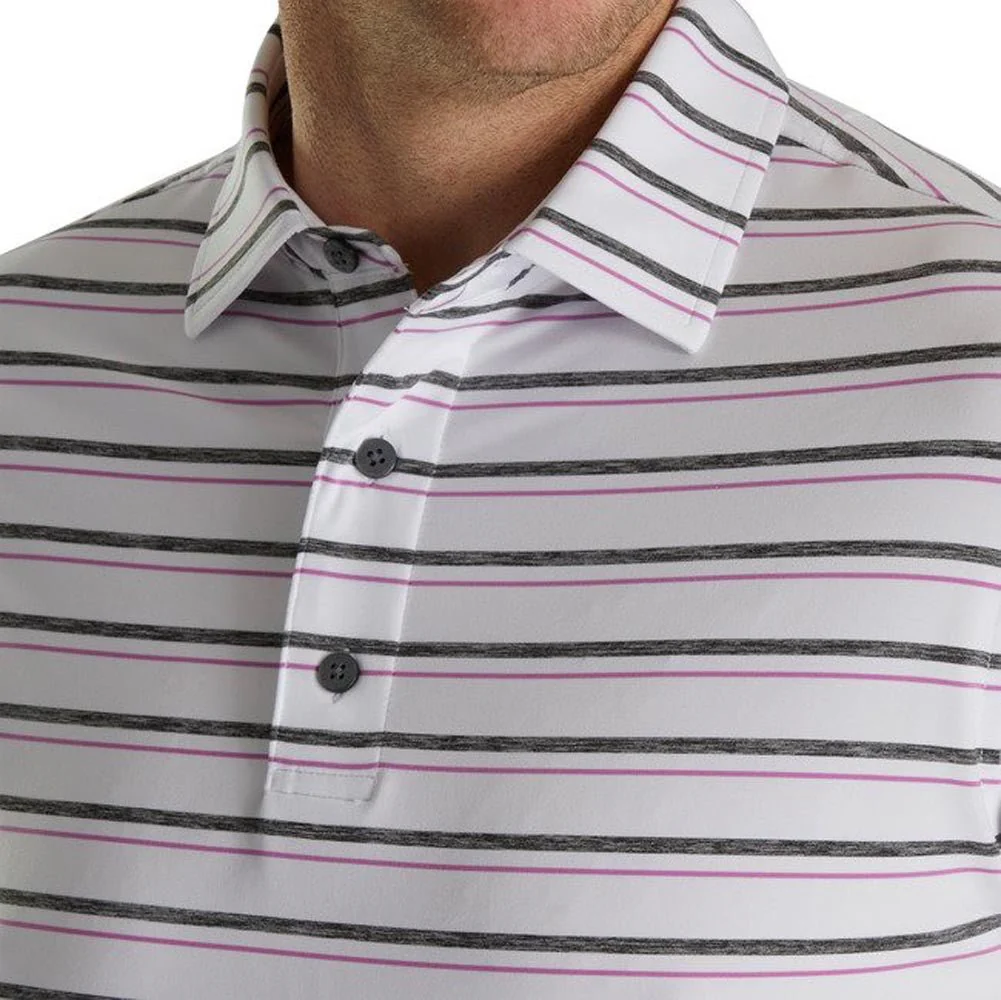 FootJoy Space Dyed Stripe Lisle Self Collar Polo - Image 15